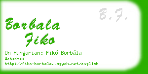 borbala fiko business card